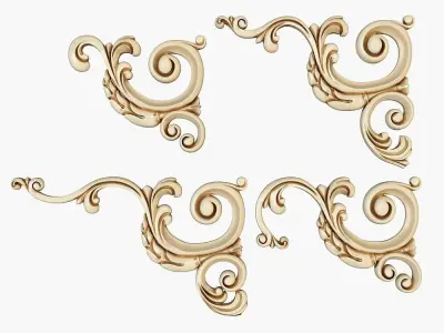 Carved decor for cnc 3D model