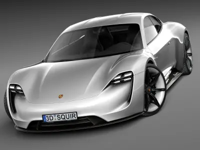 Porsche Mission E Concept 2015 3D model