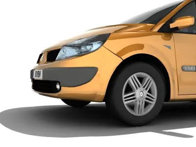 Renault Scenic II 2003 Low-poly 3D model