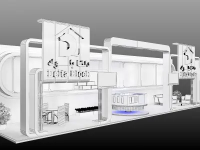 Booth Exhibition Stand a387b 3D model