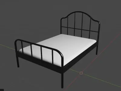 Ikea SAGSTUA bed frame 3D model