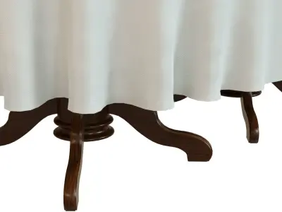 Wood table 2000 Low-poly 3D model