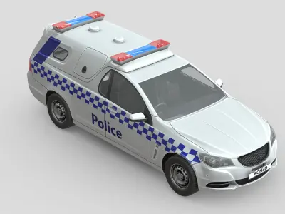 Holden UTE Police Low-poly 3D model