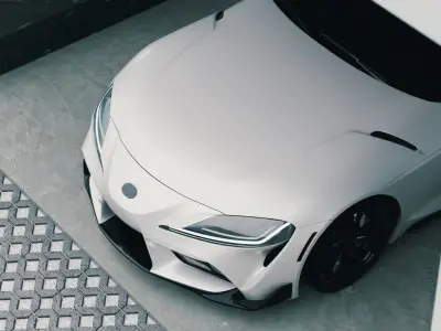 Exterior Car Scene 3D Model 3D model