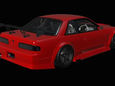 URAS Type-4 Body Kit Keiichi Nomura Spec GTS GT7 PS13 Silvia 3D model
