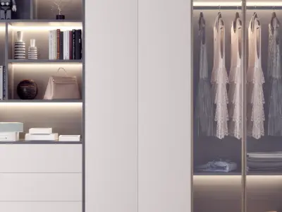 Cabinets monomer decoration Modern wardrobe 3D model