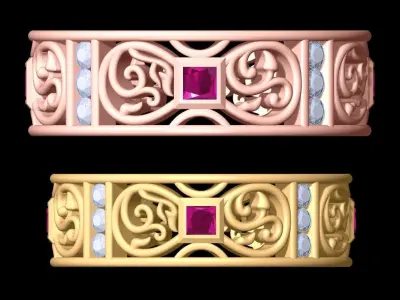 Wedding Rings - N192038 3D print model