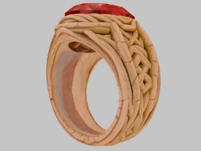 Dwarven Ring 3D Model Low-poly 3D model