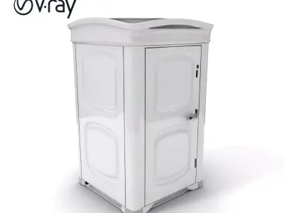 Portable Toilet D Model Pack Low-poly 3D model