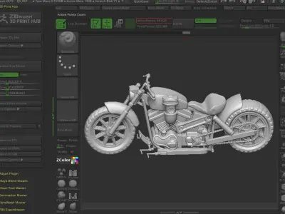 HARLEY  BIG MOTORS 3D print model