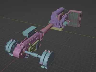 Transmission  and  Brakes panzer ii 3D model