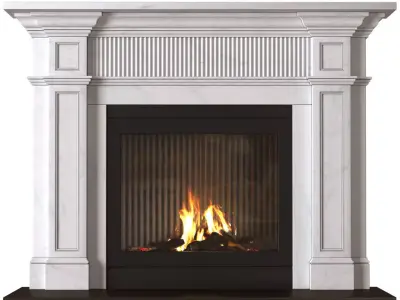 Marble Fireplace modern ArtDeco  3D model