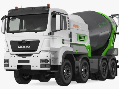 Energya E9 Truck Hybrid Mixer Rigged 3D model