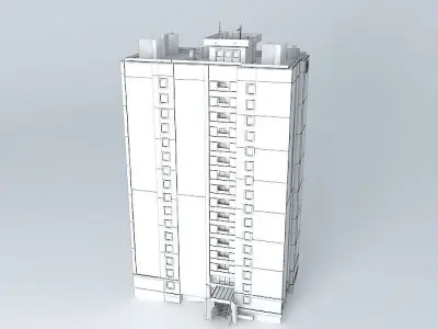 Residential building on country 27 Free 3D model