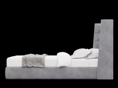 King Bed Low-poly 3D model