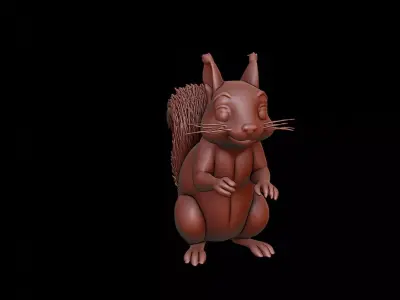 Squirrel Animal Sculpture 3D print model