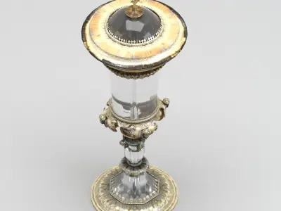 Decoration 20 gold cup 3D model