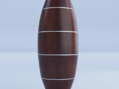 Wooden Vases Set 3D model