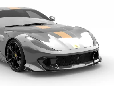 Ferrari 812 Competizione Low-poly 3D model
