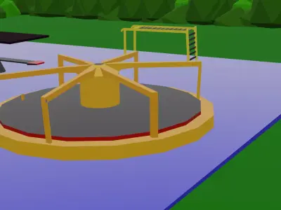 stylized low poly playground Free 3D model