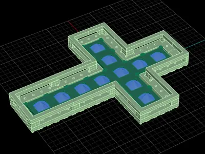 cross diamonds 3D print model