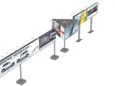 Billboards 3D model