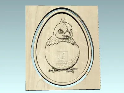 Egg Shaped Tray 1 - Digital Files for CNC Router 3D model