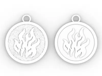 Fire Element Charm Fire Symbol 3D print model