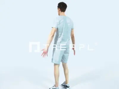Virtue M Animated Rigged Sports Man Low-poly 3D model