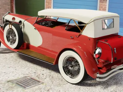 Classic car Duesenberg Dual Cowl Phaeton 3D model