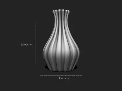 Decor Vase 02 - Modern Home Decor - Flower Pot DIY - Table Vase 3D print model