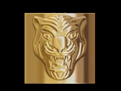 Panther Head Pots 3D print model