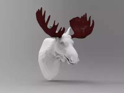 Moose Head wall sculpture 3D model