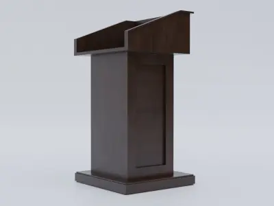 Pulpit - Lectern expo Low-poly 3D model