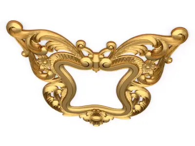 Frame mirror wall ornament onlay 01 3D print model