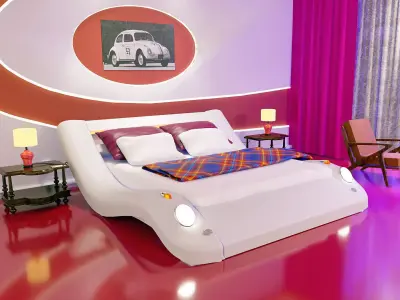 Bedroom and bed The Beetle 3D model