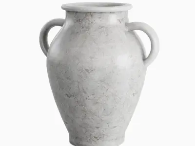 Antique Marble Garden Vase 02 Low-poly 3D model