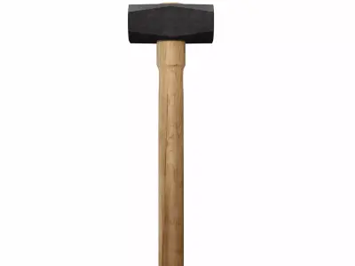 Wood Hammer Low-poly 3D model