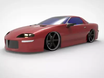 Chevrolet Camaro Z28 1994-1997 red 3D model