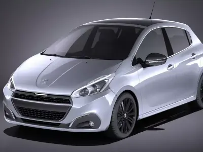 Peugeot 208 5-door 2018 VRAY 3D model