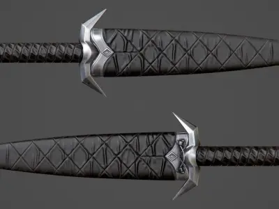 Assassin Knife PBR Game-Ready Low-poly 3D model