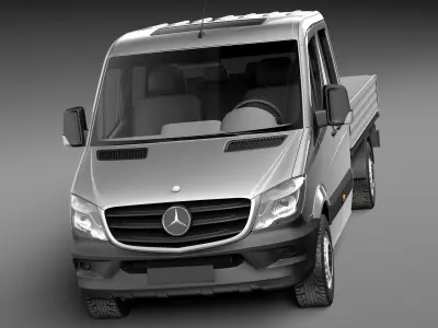 Mercedes-Benz Sprinter Pickup Long 2014 3D model