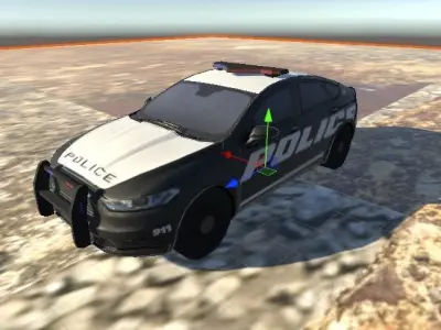 Police Car Ford Low-poly 3D model
