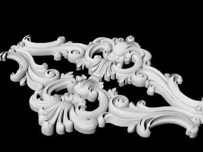 Central decor ornament for furniture 3D model 822