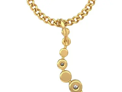 Solitaire Women Pendant 3dm STL OBJ FBX Renders Details 3D print model 58