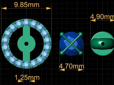 Earrings - 1 - 3D print model