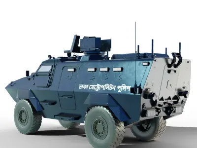 Bangladeshi Police Van Car 3D model