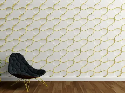 Panel wall Low-poly 3D model