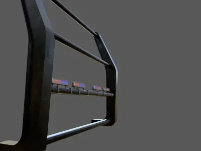 Police Push Bumper Low-poly 3D model