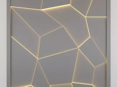 Wall Panel 2 Low-poly 3D model